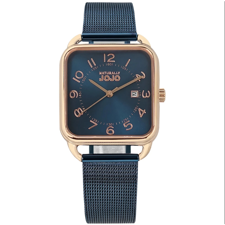 【NATURALLY JOJO】簡約時尚方型米蘭帶腕錶 JO96930-55R 30mm 現代鐘錶