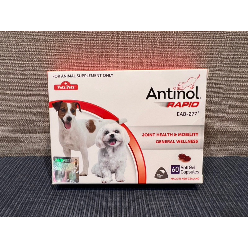 🔥接急單🧾附發票🧾醫院直營-Antinol 安適得《犬貓用-酷版》60顆/盒 全新天然關節營養品 最新效期