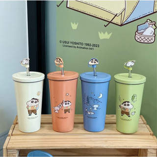 現貨 7-11 蠟筆小新 304不鏽鋼雙層吸管杯 約480ml