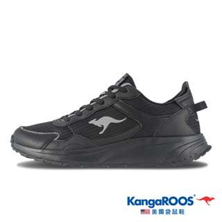 【KangaROOS 美國袋鼠鞋】男 ZEPHYR 2 防潑水輕量跑鞋 運動鞋 休閒鞋(黑-KM32060)