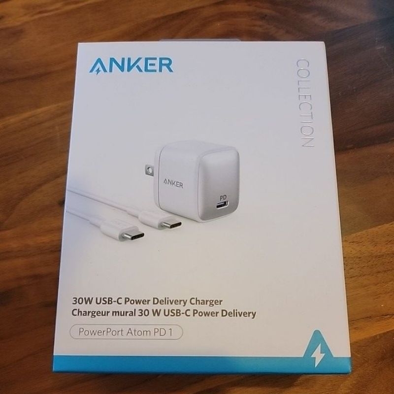 [全新現貨, 特價優惠] Anker PowerPort Atom PD1 30W USB-C充電組 (附USB-C線)