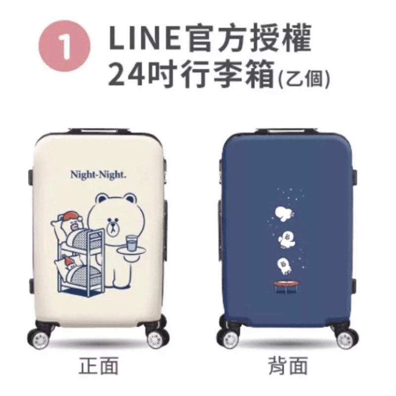 (暫售）熊大24吋行李箱 全新 中國信託行李箱