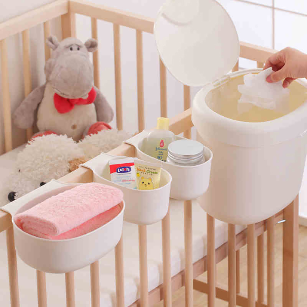 【i-smart】兒童尿布台寶寶護理台收納盒 嬰兒床外掛 儲存盒 置物盒