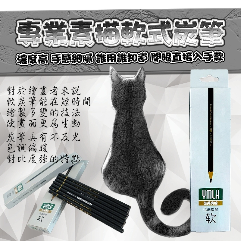 台灣現貨 快速出貨 炭筆 鉛筆 素描鉛筆 炭精筆 藝術家級 軟炭 炭 繪畫碳畫 素描炭筆
