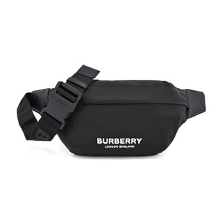 BURBERRY 新款Sonny徽標印花尼龍腰包(黑色)｜100%原廠真品｜JS Maxx官方旗艦館