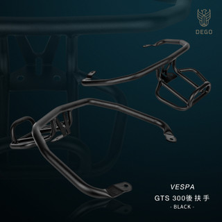 DEGO VESPA 偉士牌 全白鐵後扶手 霧黑色 GTS300 附雲端發票