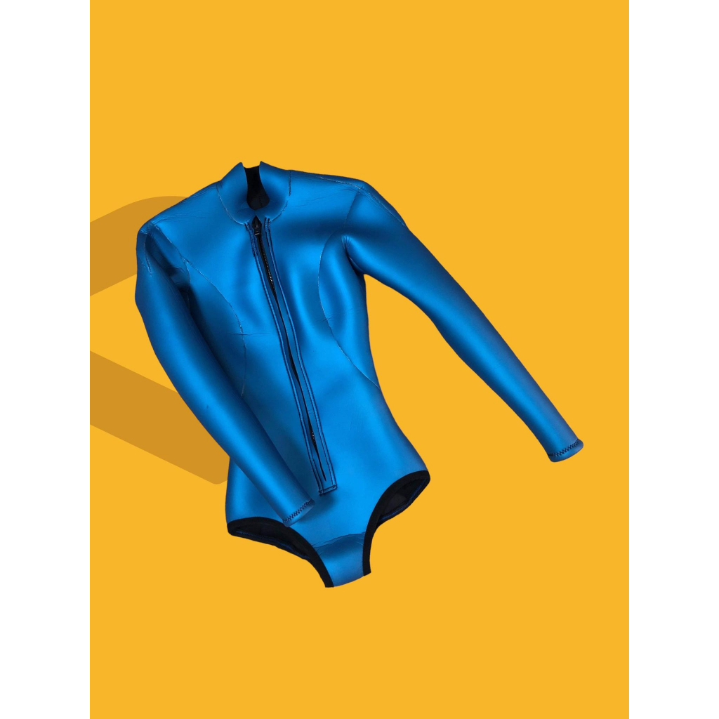 客製化 量身訂製 3mm 雙面超彈 滑面 Smoothskin 單色 長袖比基尼 防寒衣 潛水衣 自由潛水