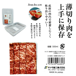 日本製造+臺灣出貨 肉片專用冷凍保鮮盒 解凍盒 肉品分裝 肉保鮮盒 保鮮盒 冷凍 微波保鮮盒 瀝水保鮮盒 分隔保鮮盒