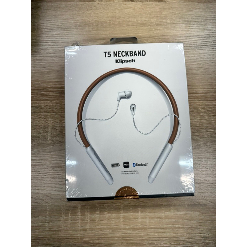 【美國Klipsch】T5 Neckband真皮頸掛式藍牙耳機(原廠新品.未拆封.保固3個月)