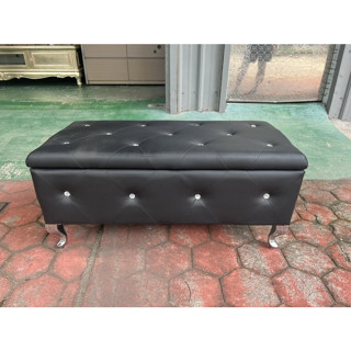 【全省二手傢俱館 總店】全新庫存品 黑色水鑽 沙發椅凳 收納沙發凳 等候椅 穿鞋凳 矮凳 換鞋椅 長凳 全省2手貨