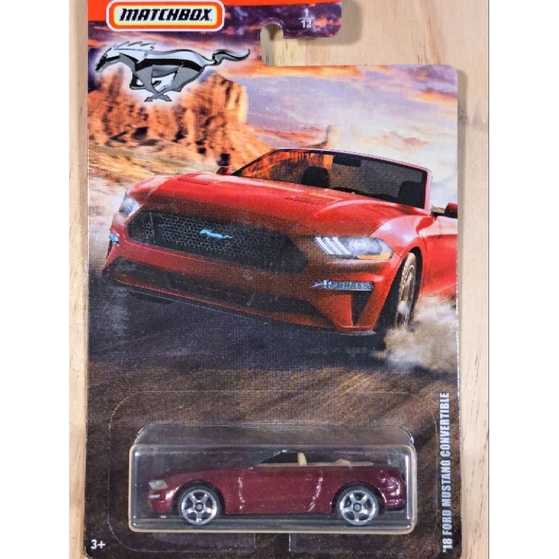 火柴盒小汽車 MATCHBOX 1/64 2018 18 FORD MUSTANG CONVERTIBLE 福特野馬敞篷