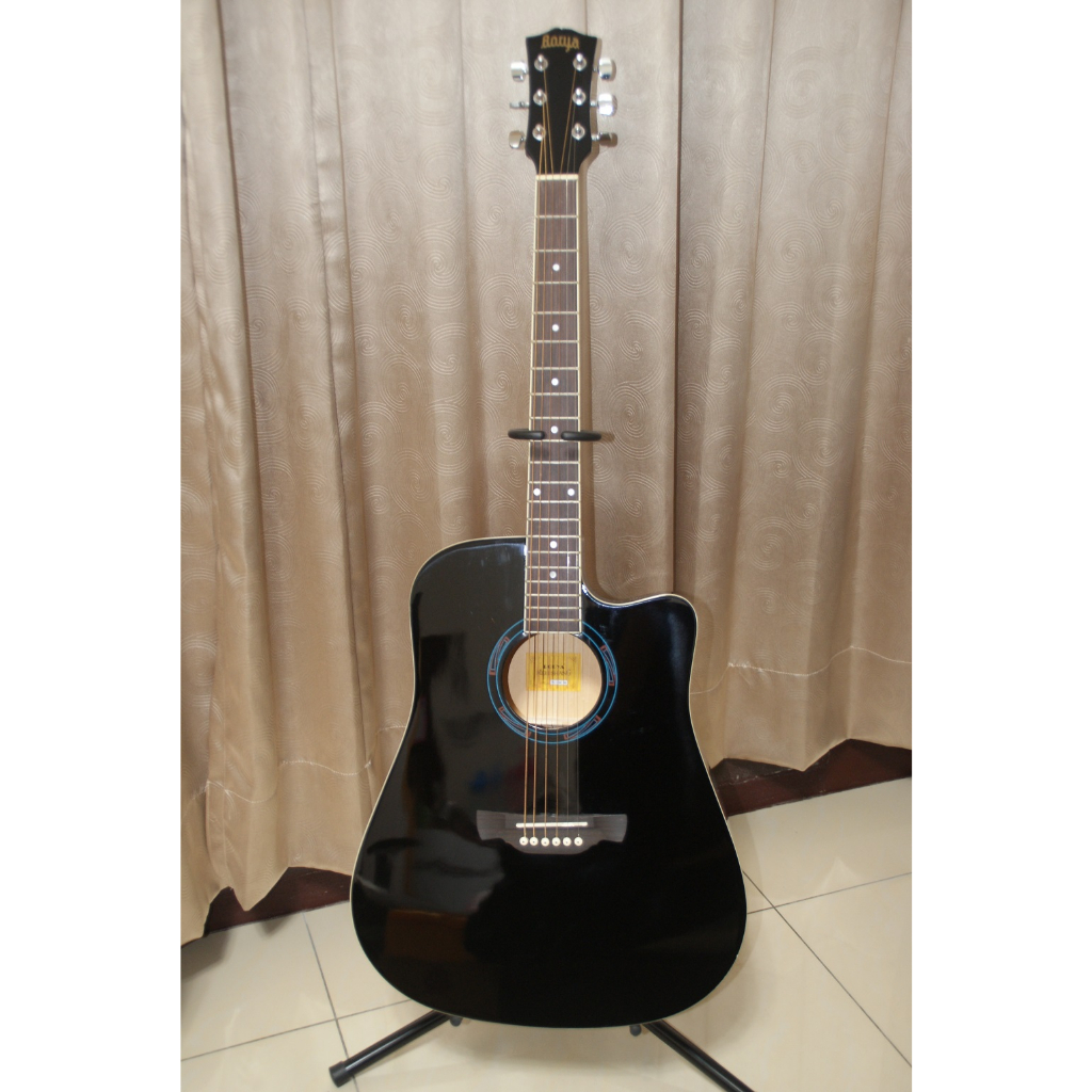 全新‧免運↘5折，原價 NT$4,500｜民謠吉他 BORYA FG-106C BK (黑)，贈琴袋、背帶、調音器！
