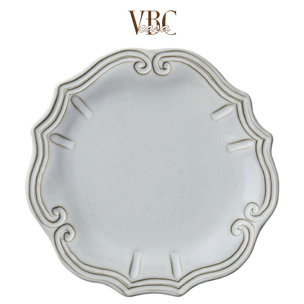 義大利 VBC casa │ 巴洛克系列 29 cm 主餐盤 / 灰白色