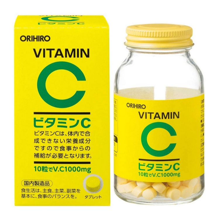 【星雨日貨】電子發票 日本ORIHIRO 長效型維他命C 維生素C 現貨 300粒 VC咀嚼錠
