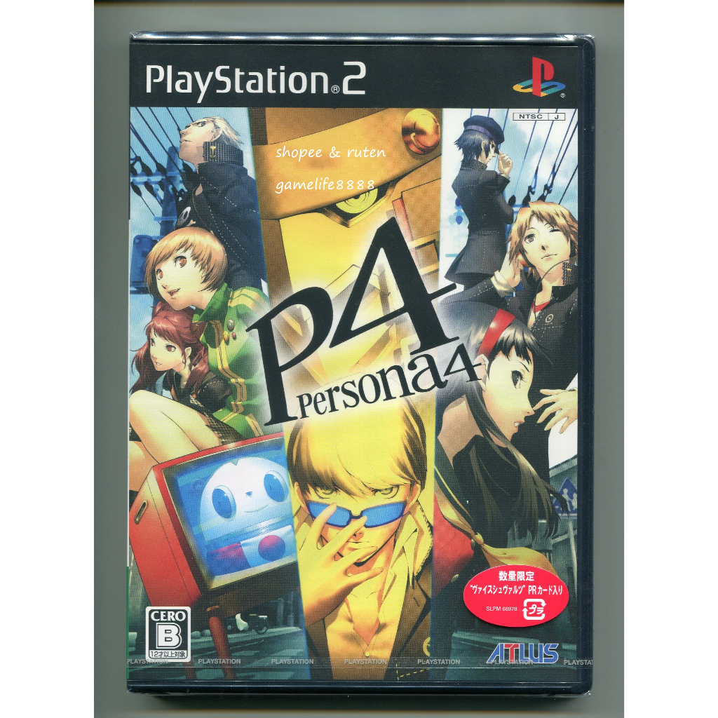 PS2 女神異聞錄4 PERSONA 日版初回生產版 內含特典PR卡片 全新
