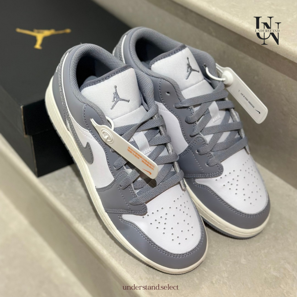 UN 預購 ▸ AIR JORDAN 1 LOW GS VINTAGE GREY 小DIOR 白灰 553560-053