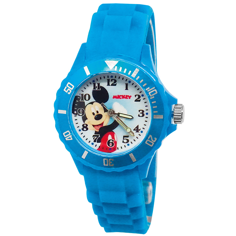 【Disney】迪士尼系列 威力米奇運動彩帶手錶(中款/正版授權)