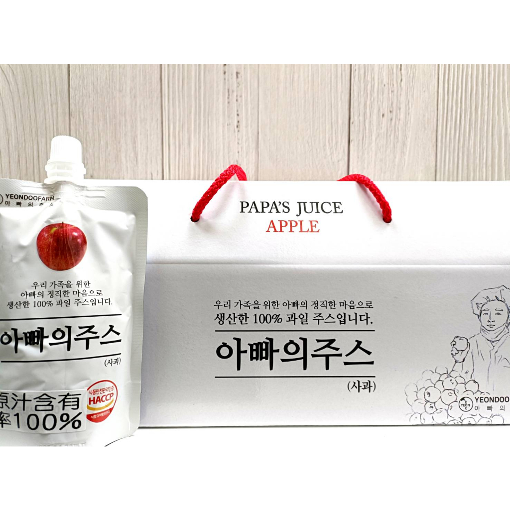 韓國 YEONDOO FARM 蘋果汁 100ml/袋