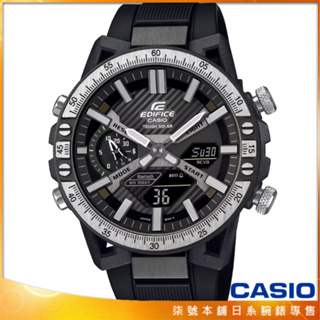 【柒號本舖】CASIO卡西歐 EDIFICE 太陽能賽車錶-黑 / ECB-2000TP-1A 台灣公司貨