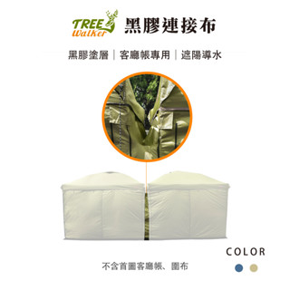 【Treewalker露遊】黑膠連接布｜第二代 防水槽 連接布 客廳帳連接布 併帳連接布 導水布 適用3X3米炊事帳