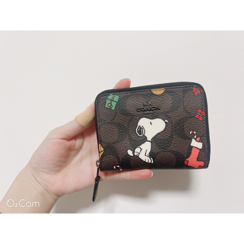 coach  snoopy 防刮短夾