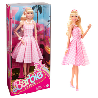 Mattel 芭比收藏系列-芭比電影粉紅格連衣裙娃娃 Barbie 芭比 娃娃 正版 美泰兒