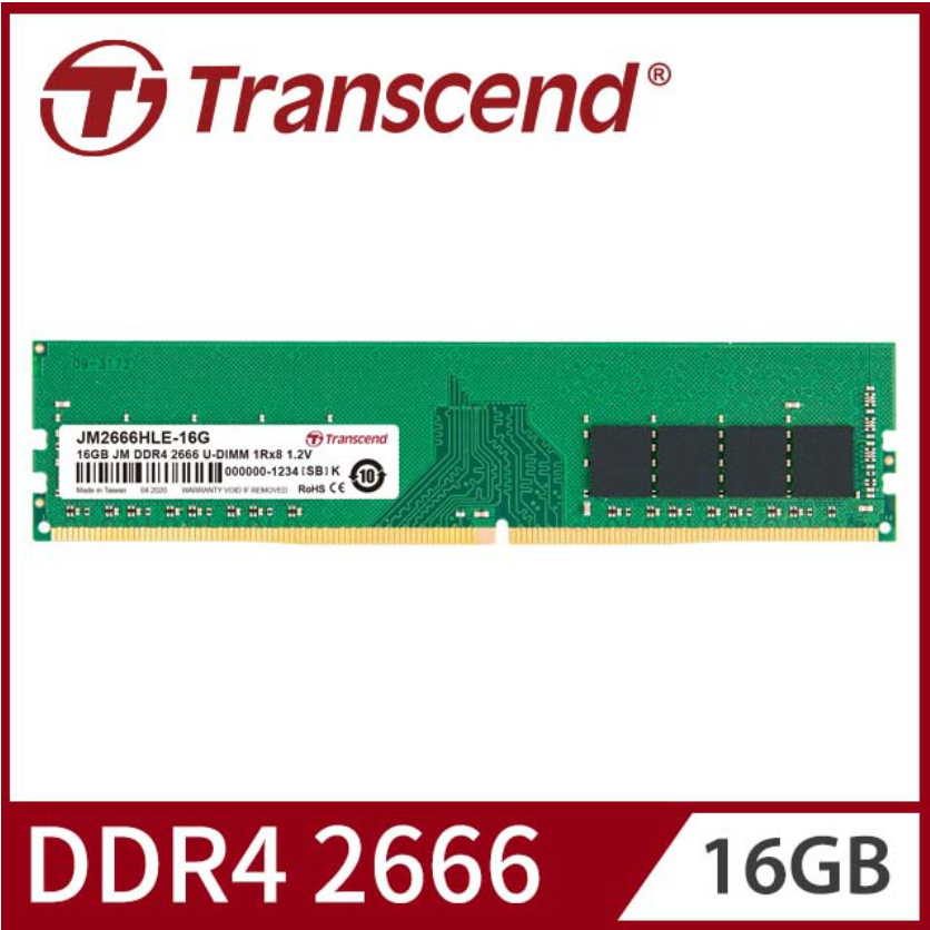 Transcend 創見 16GB JetRam DDR4 2666 桌上型記憶體