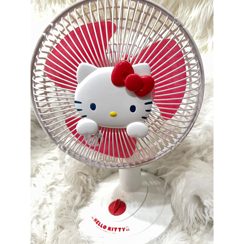 日本進口Hello Kitty懷舊復古風顏色全新高35公分電風扇