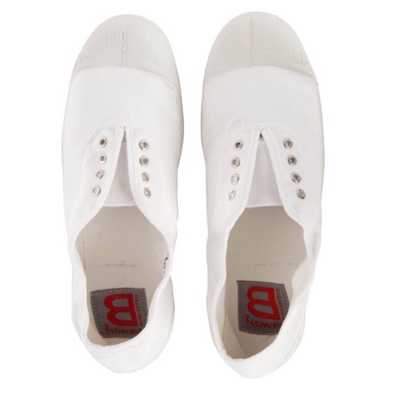 代購法國bensimon 白色有鞋孔鬆緊帶款elly款38號2雙