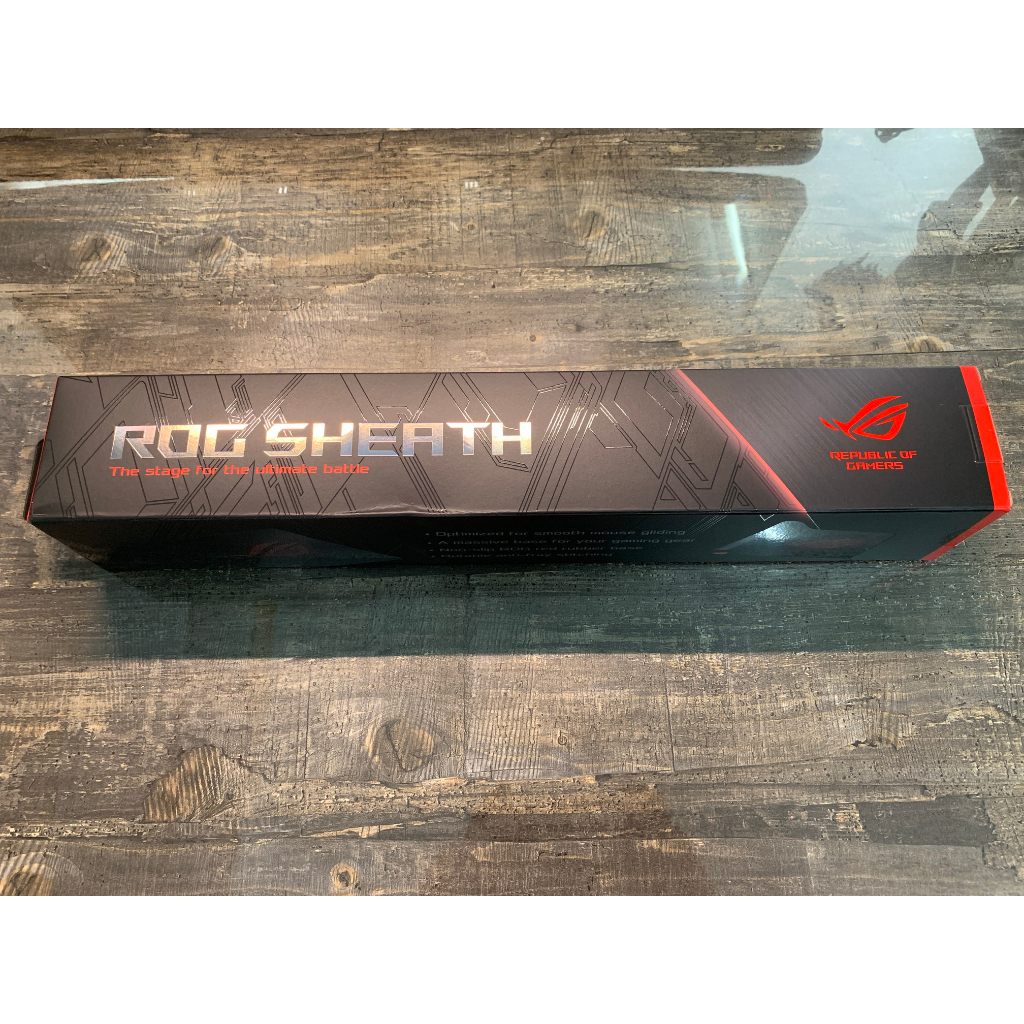 【全新】ASUS ROG SHEATH 專業電競滑鼠墊 – 黑紅款