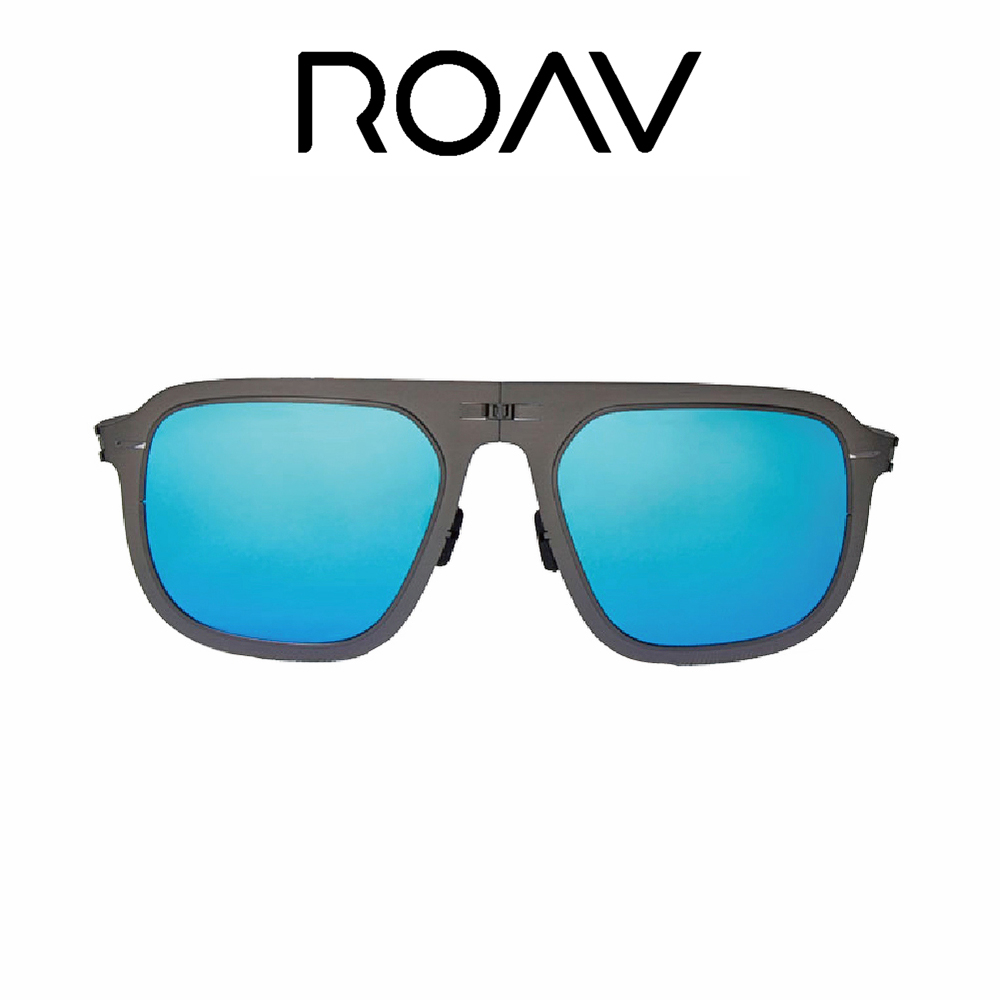 美國ROAV 折疊太陽眼鏡 VIRGIL MOD 8003 12 (鐵灰) 藍水銀 偏光鏡片【原作眼鏡】