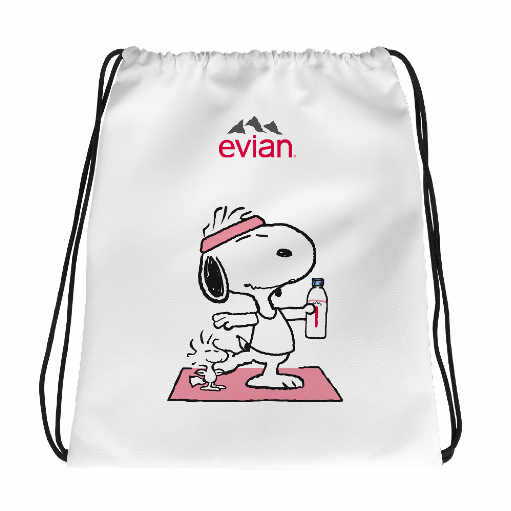 evian x SNOOPY抽繩包　eslite誠品 (滿額 0元加購)