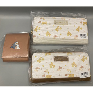 日本正版拉拉熊懶懶熊 懶熊 懶妹 小雞 長夾 皮夾 錢包 貓福珊迪 mofusand 鯊魚貓 附鏡化妝包 收納包 口紅包