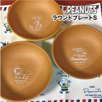 *現貨* 日本製 Snoopy 木紋 露營野餐餐盤 / 圓盤 深盤 兒童餐盤