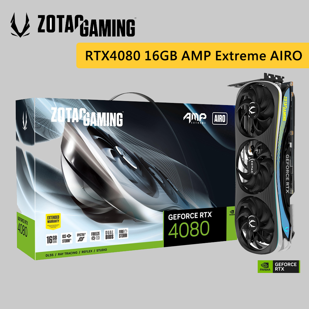 ZOTAC 索泰 GAMING GeForce RTX4080 16GB AMP Extreme AIRO 顯示卡 顯卡