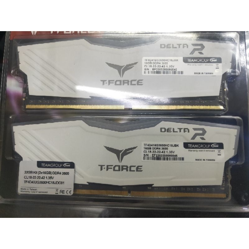 【TEAM - 十銓】T-Force Delta RGB DDR4 記憶體 16GBx2 3600