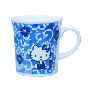 花見雜貨~日本製 全新正版 kitty 凱蒂貓 陶瓷 馬克杯 花唐草 約220ml