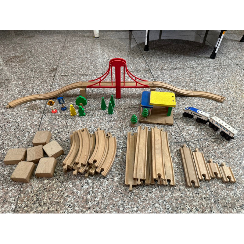 二手 班恩傑尼 木頭玩具 火車 軌道積木