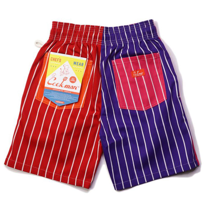 COOKMAN USA 231-11919 Chef Short Pants 廚師短褲 / 休閒短褲 (熱情線條拼接)