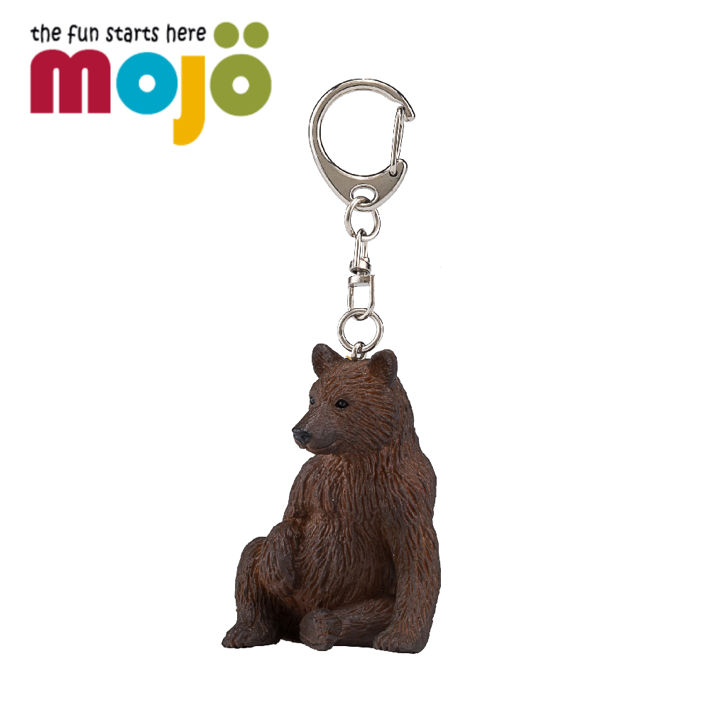 Mojo Fun動物模型-小棕熊鑰匙圈