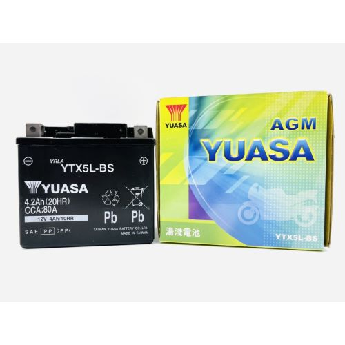 全新湯淺YUASA 電池 5號/5L YTX5L-BS 5號電瓶 機車電瓶 5號