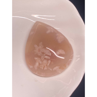 櫻花瑪瑙 水滴 吊墜 粉嫩果凍底粉色成型花