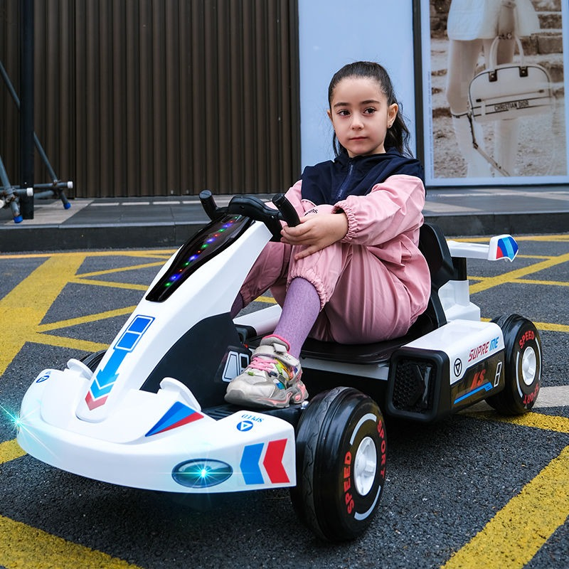 台灣出貨 免運 兒童電動車 卡丁車 兒童電動車卡丁車 可漂移 防側翻 四輪賽車 漂移車 小孩平衡車 可坐人充電玩具車童車
