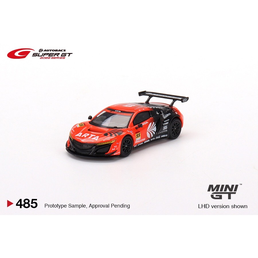 吊卡1/64 MINI GT 485 喜美 Honda NSX GT3 ARTA Super GT 2022