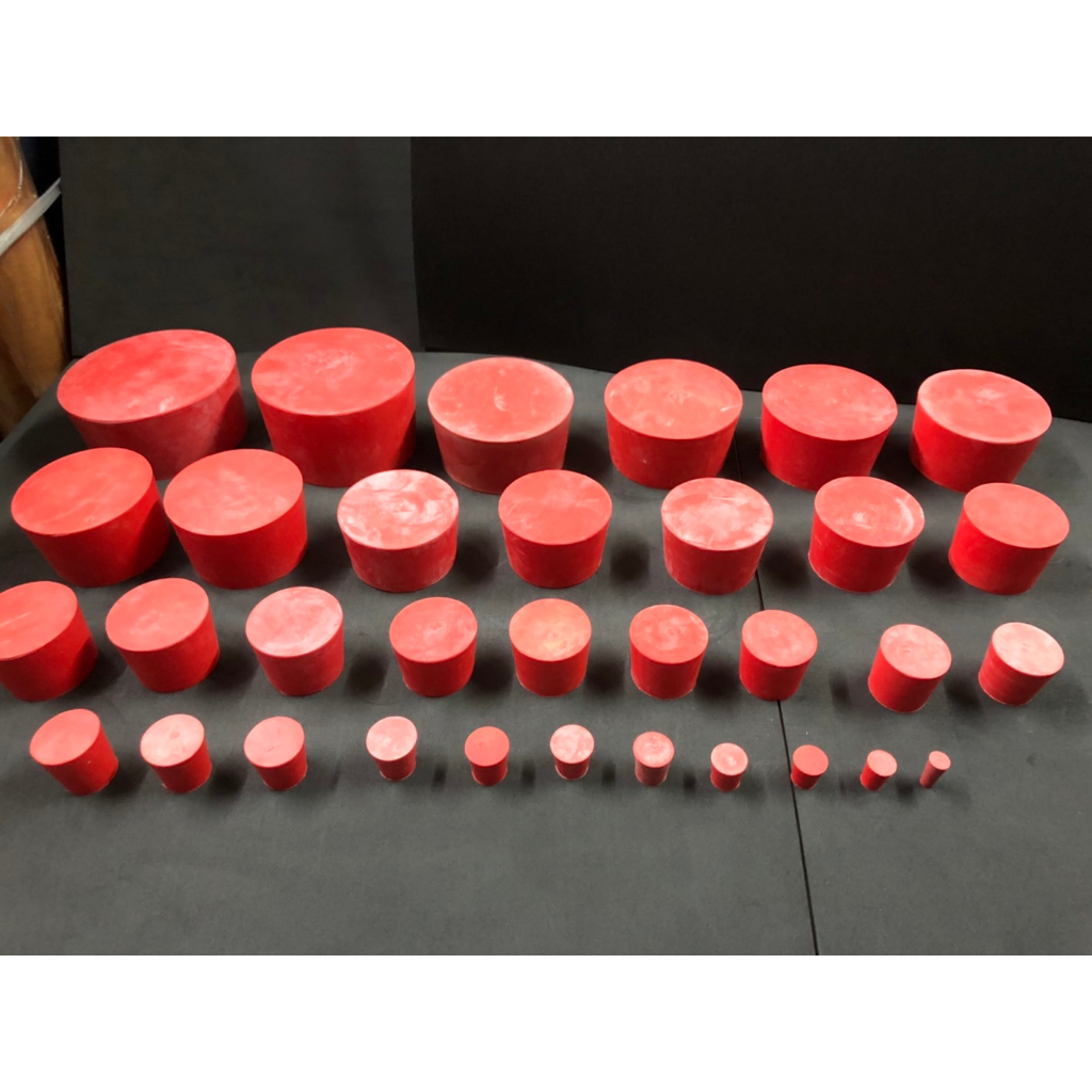 紅色 橡膠塞 #00 - #10 賣場 無孔橡膠塞 橡皮塞 矽膠塞 試管塞 軟木塞 中孔塞 台製