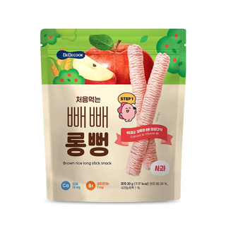 韓國【BEBECOOK】寶膳 7m+ 嬰幼兒初食綿綿貝貝棒-蘋果 (30g/包)