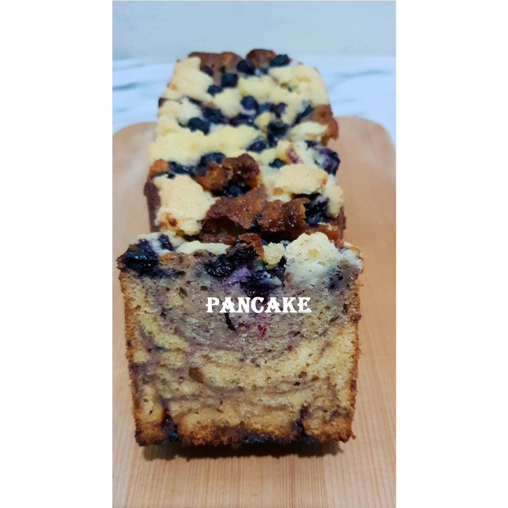 【PANCAKE】藍莓巧酥磅蛋糕-條｜Bluebrrry crumble pound cake