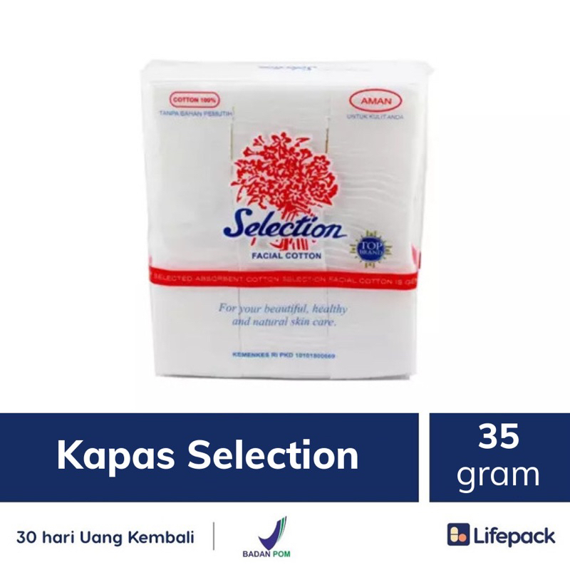 KAPAS SELECTION~KAPAS PEMBERSIH WAJAH~FACIAL COTION 35g