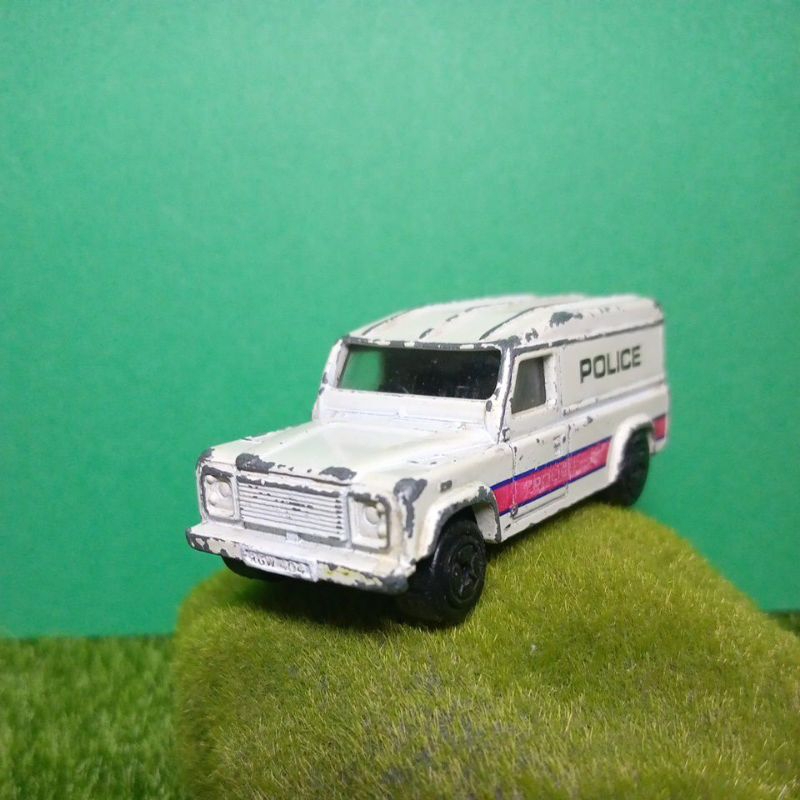 英國製老玩具車路華警車Corgi Juniors - Land Rover Police Van 無盒有暇約7.5公分