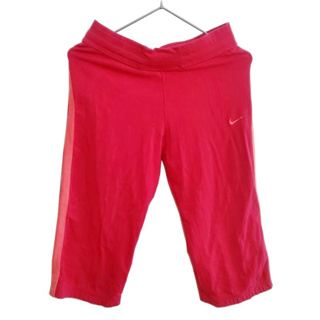 NIKE 大童 155CM 紅色 彈性 棉 運動 短褲